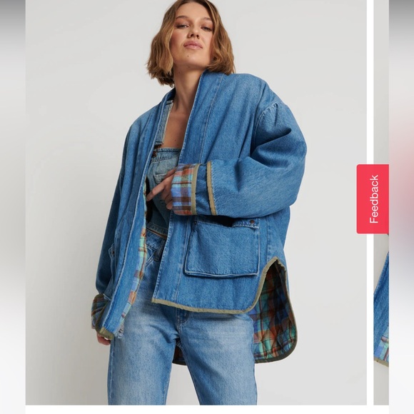 One teaspoon KIMONO DENIM QUILTED JACKET - Picture 3 of 12